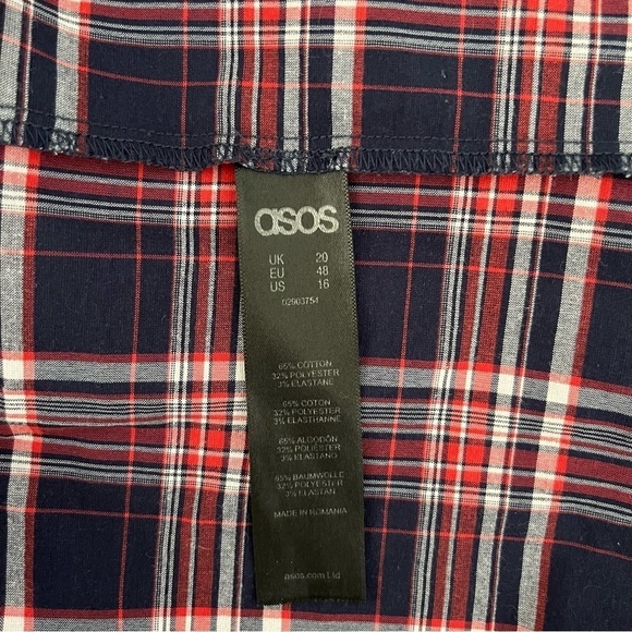 ASOS Curve Checkered Button-Up Dress - Picture 6 of 8